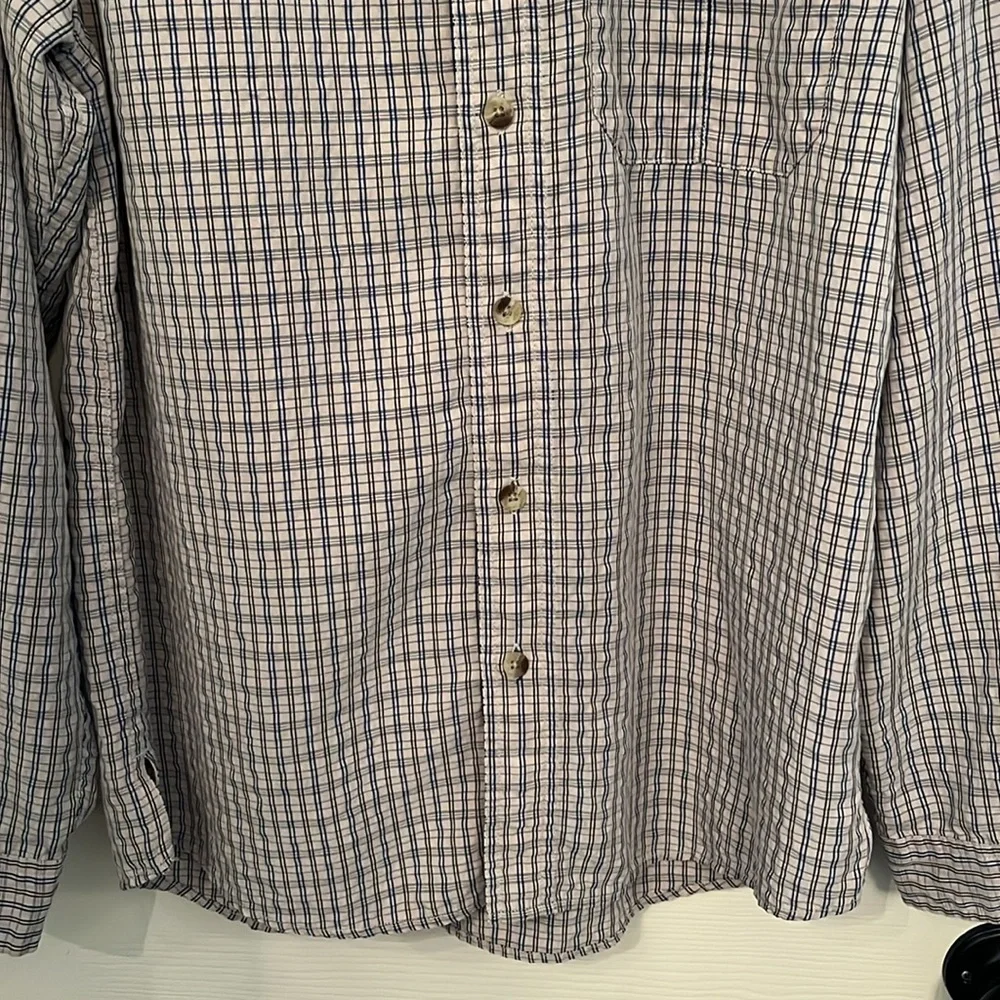 The North Face Men's Plaid Long Sleeve Button Down‎ Shirt Size Medium